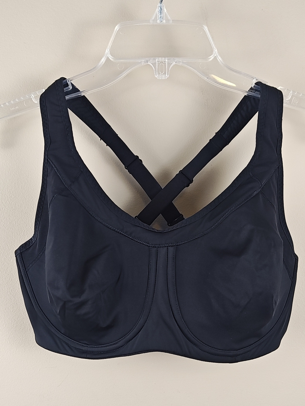 Athleta Black Cross-Back Support Sports Bra